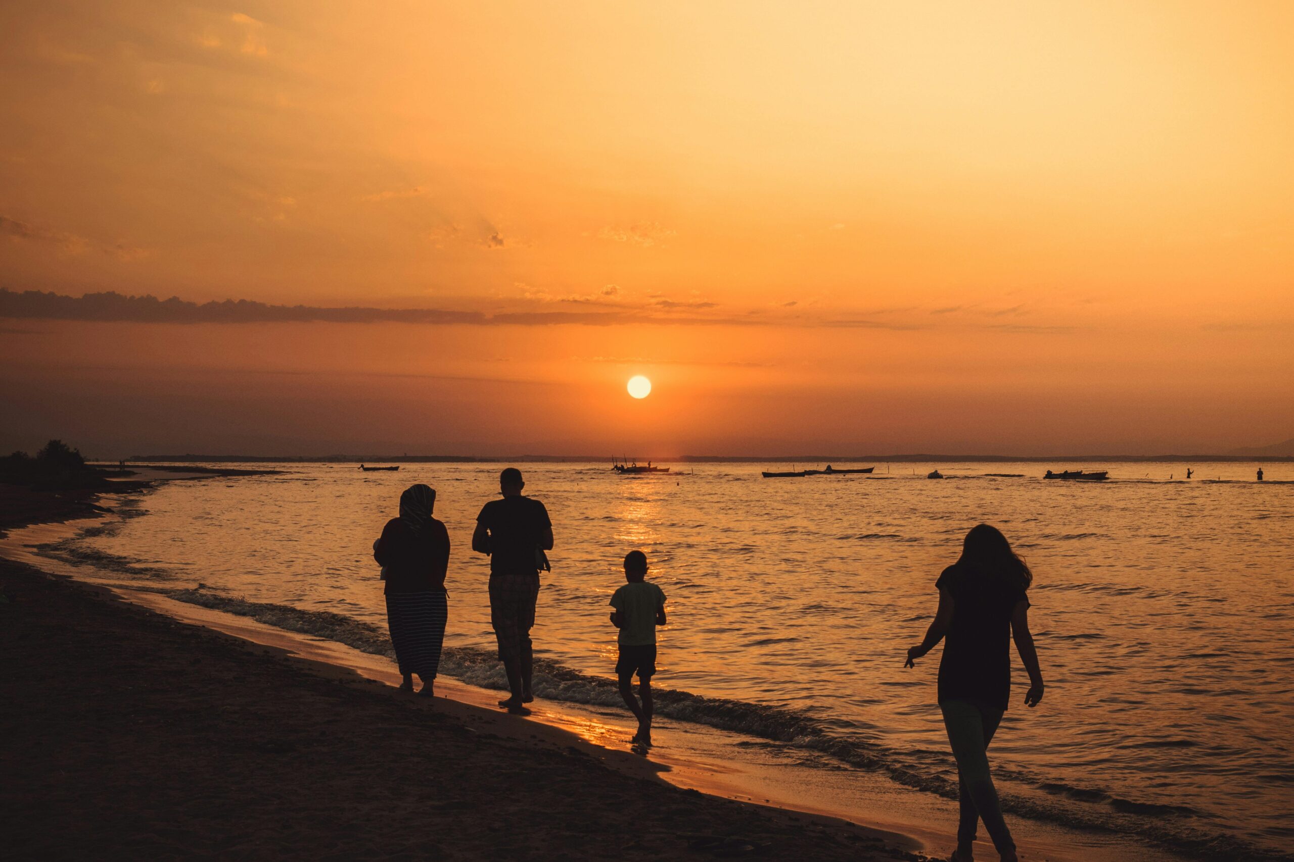 family beach